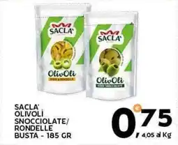 Extra Supermercati Sacla' olivoli snocciolate/ rondelle busta offerta