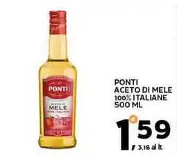 Extra Supermercati Ponti aceto di mele 100% italiane offerta
