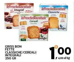Extra Supermercati Griss bon fette classiche/cereali/ integrali offerta