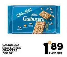 Extra Supermercati Galbusera riso su riso crackers offerta