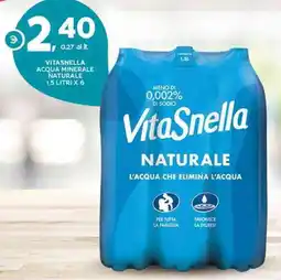 Extra Supermercati Vitasnella acqua minerale naturale offerta