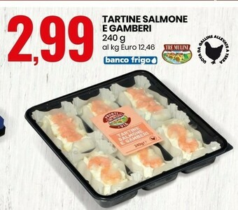 Eurospin Tartine salmone e gamberi offerta