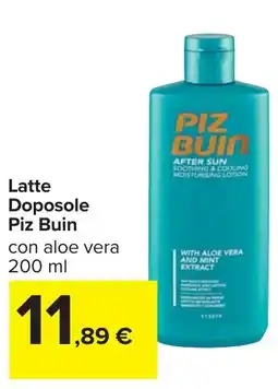 Carrefour Latte Doposole Piz Buin offerta