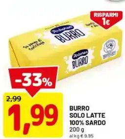 DPiù Arborea Burro solo latte 100% sardo offerta