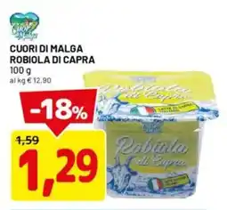 DPiù Cuori di malga robiola di capra offerta