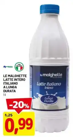 DPiù Le malghette latte intero italiano alunga durata offerta