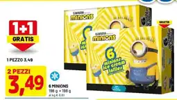 DPiù 6 MINIONS 2 pezzi offerta
