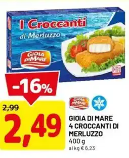 DPiù Gioia di mare 4 croccanti di merluzzo offerta
