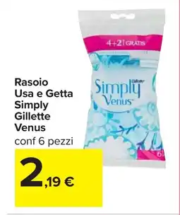 Carrefour Rasoio Usa e Getta Simply Gillette Venus offerta