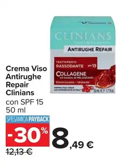 Carrefour Crema Viso Antirughe Repair Clinians offerta