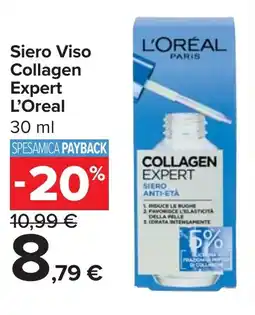 Carrefour Siero Viso Collagen Expert L'Oreal offerta