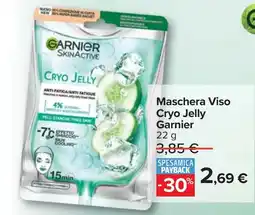Carrefour Maschera Viso Cryo Jelly Garnier offerta