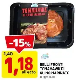 DPiù Belli pronti tomahawk di suino marinato offerta
