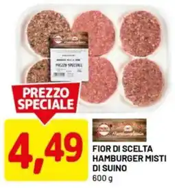 DPiù Fior di scelta hamburger misti di suino offerta