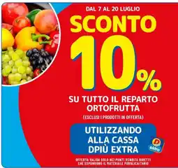 DPiù Su tutto il reparto ortofrutta offerta