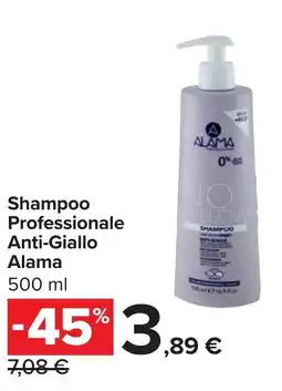 Carrefour Shampoo Professionale Anti-Giallo Alama offerta