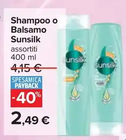 Carrefour Shampoo o Balsamo Sunsilk offerta