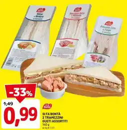 DPiù Si fa bontà 2 tramezzini gusti assortiti offerta