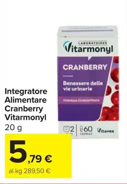 Carrefour Integratore Alimentare Cranberry Vitarmonyl offerta