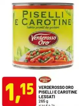 DPiù Verderosso oro piselli e carotine lessati offerta
