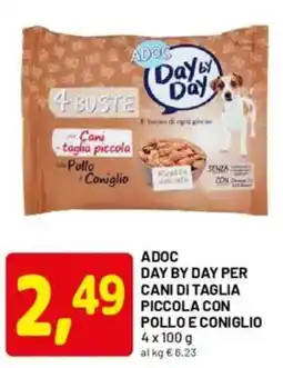 DPiù Adoc Day by Day per cani di taglia piccola con pollo e coniglio offerta