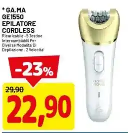 DPiù GA MA GE1550 Epilatore cordless offerta