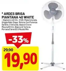 DPiù Ardes brisa piantana 40 white offerta