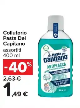 Carrefour Collutorio Pasta Del Capitano offerta