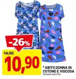 DPiù Abito donna in cotone e viscosa fantasie assortite offerta