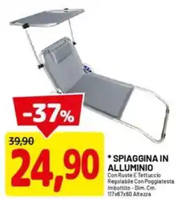 DPiù Spiaggina in alluminio offerta