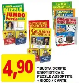 DPiù Busta 3 copie enigmistica e puzzle assortite + gioco / carte offerta