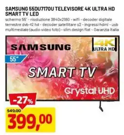 DPiù Samsung 55du7170u televisore 4k ultra hd smart tv led offerta