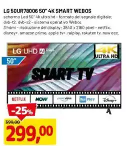 DPiù LG 50UR78006 50″ 4K SMART WEBOS offerta