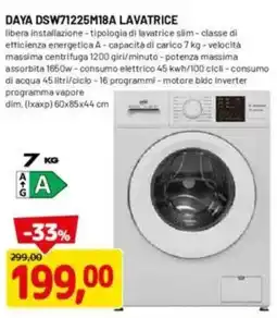 DPiù DAYA DSW71225M18A LAVATRICE offerta