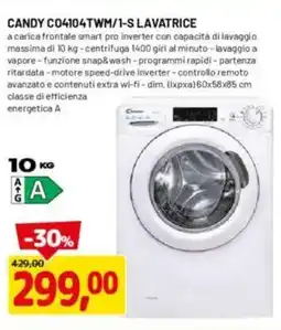 DPiù Candy c04104twm/1-s lavatrice offerta