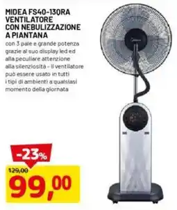 DPiù Midea fs40-130ra ventilatore con nebulizzazione a piantana offerta