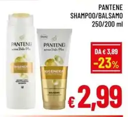 A&O Pantene shampoo/balsamo offerta