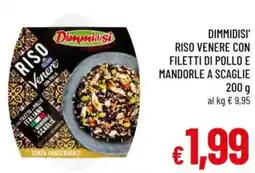 A&O Dimmidisi' riso venere con filetti di pollo e mandorle a scaglie offerta