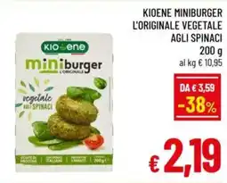 A&O Kioene miniburger l'originale vegetale agli spinaci offerta