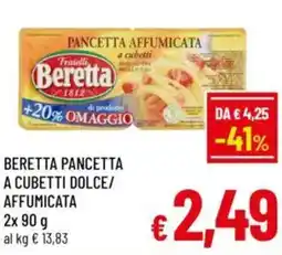 A&O Beretta pancetta a cubetti dolce/ affumicata offerta