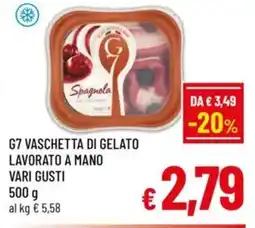 A&O G7 vaschetta di gelato lavorato a mano vari gusti offerta