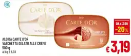 A&O Algida carte d'or vaschetta gelato alle creme offerta