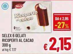 A&O Selex 6 gelati ricoperti al cacao offerta