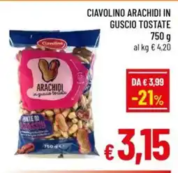 A&O Ciavolino arachidi in guscio tostate offerta