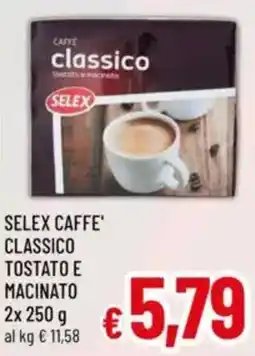 A&O Selex caffe' classico tostato e macinato offerta