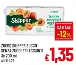 A&O Zuegg skipper succo senza zuccheri aggiunti offerta