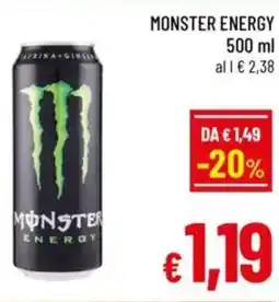 A&O Monster energy offerta