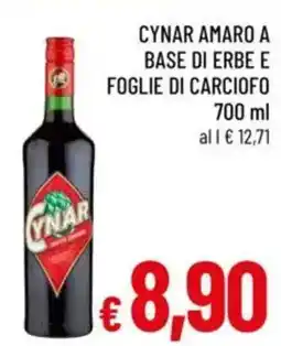 A&O Cynar amaro a base di erbe e foglie di carciofo offerta