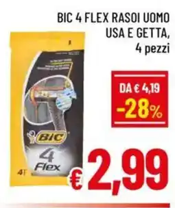 A&O Bic 4 flex rasoi uomo usa e getta, 4 pezzi offerta