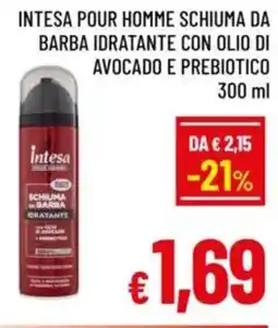 A&O Intesa pour homme schiuma da barba idratante con olio di avocado e prebiotico offerta